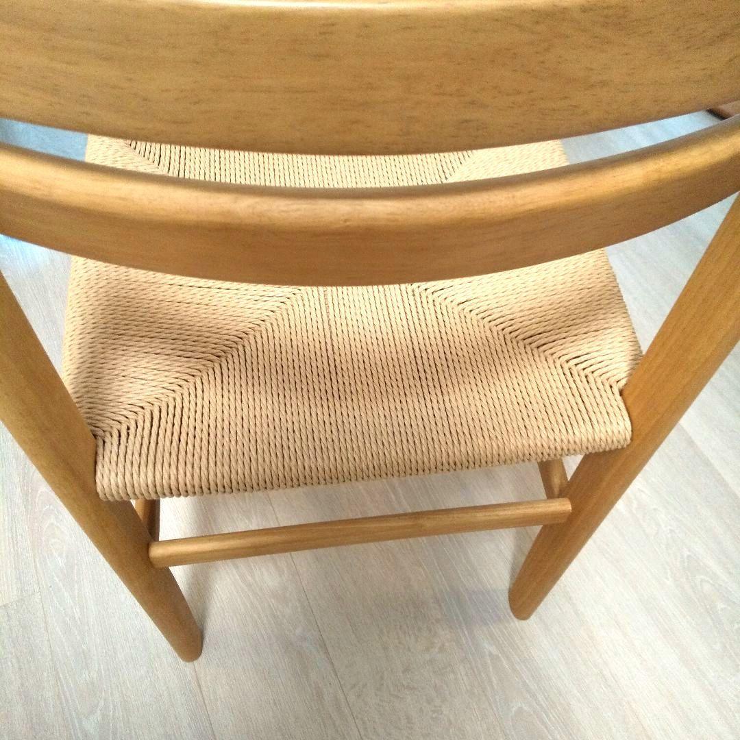 美品【無印良品】木製ペーパーコードチェア
