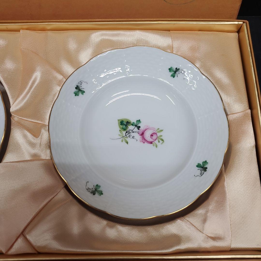 Herend ヘレンド ウィーンの薔薇 小皿 2枚セット 箱付