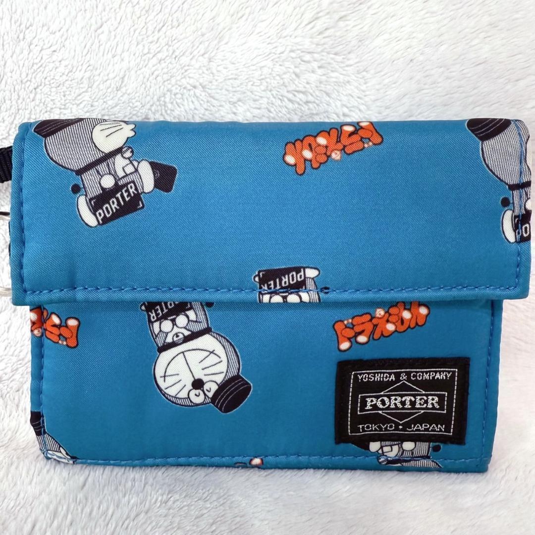 【美品】PORTER ポーター ドラえもん ウォレット 折り財布 二つ折り財布
