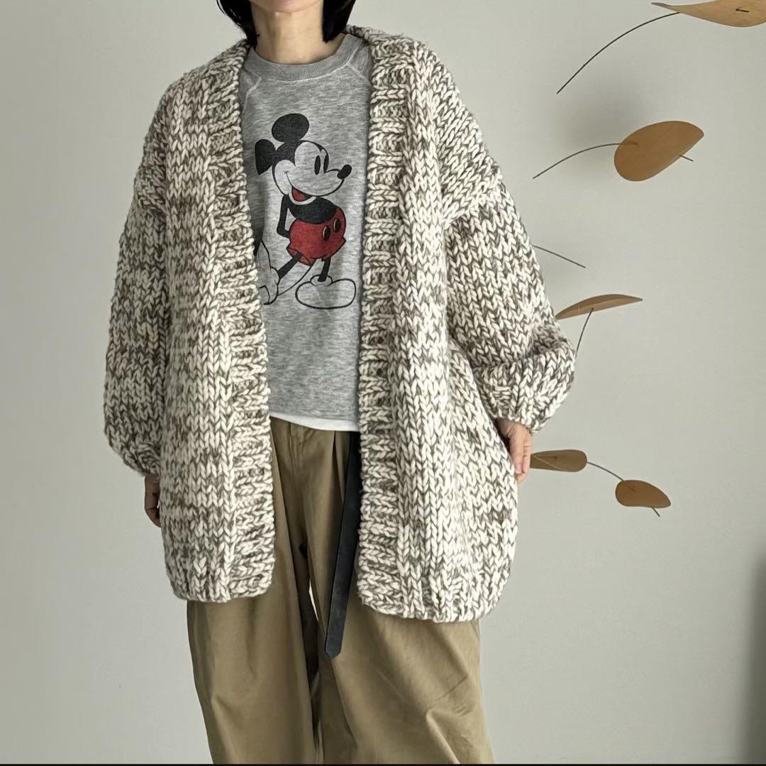 あ*ぶ様 ☆再出品☆ argue ウールアルパカミックス　ハンドニット　ガウンコ