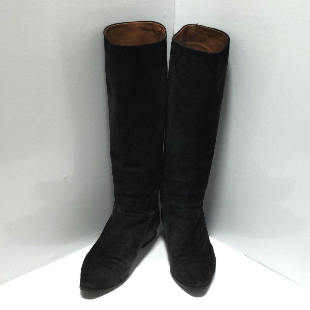 PRADA プラダ スエード ロングブーツ 1W228N プラダ PRADA ロングブーツ ブラック スエード サイス351/2