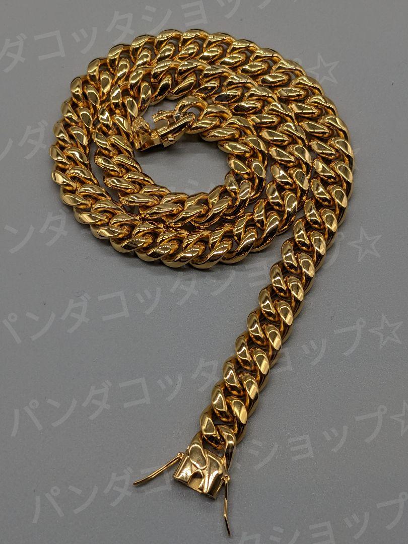 【50cm】【12mm】【18K刻印あり】【Miami Cuban】