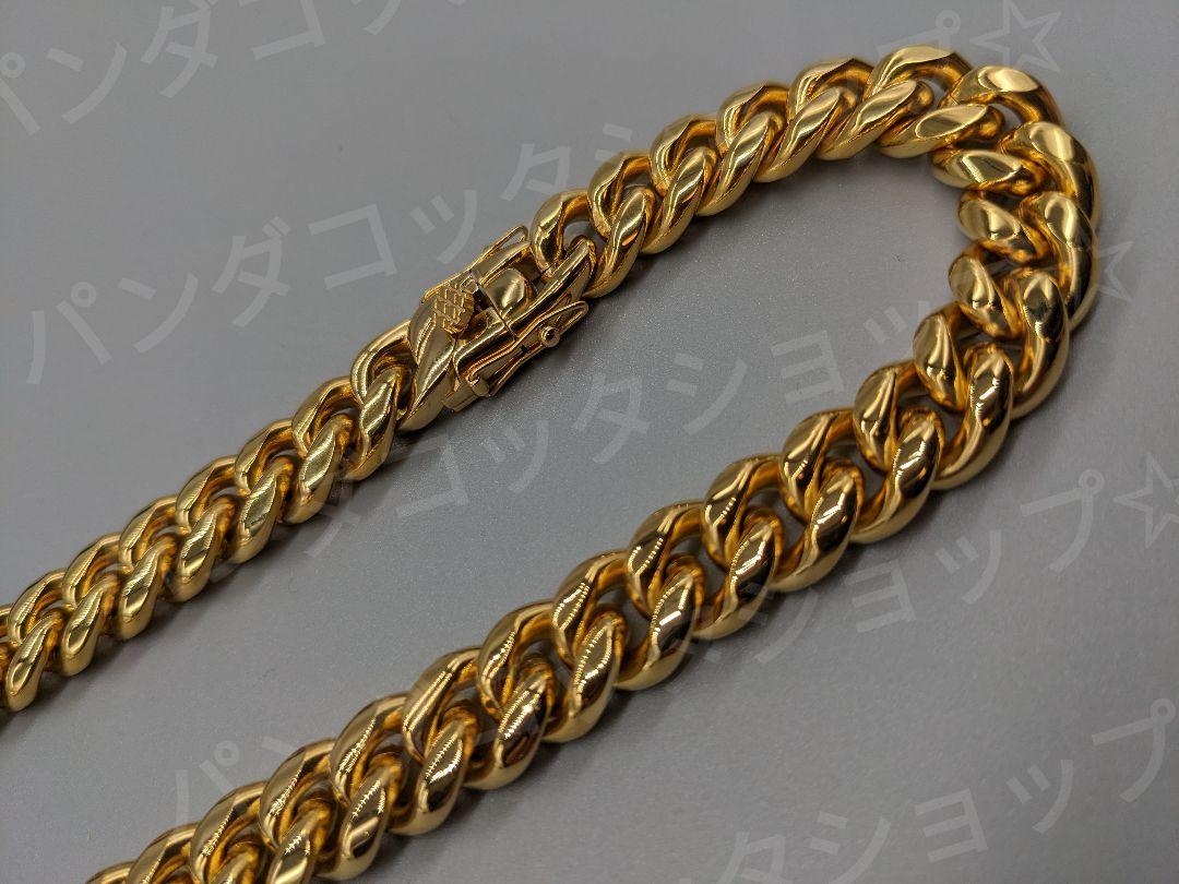 【50cm】【12mm】【18K刻印あり】【Miami Cuban】