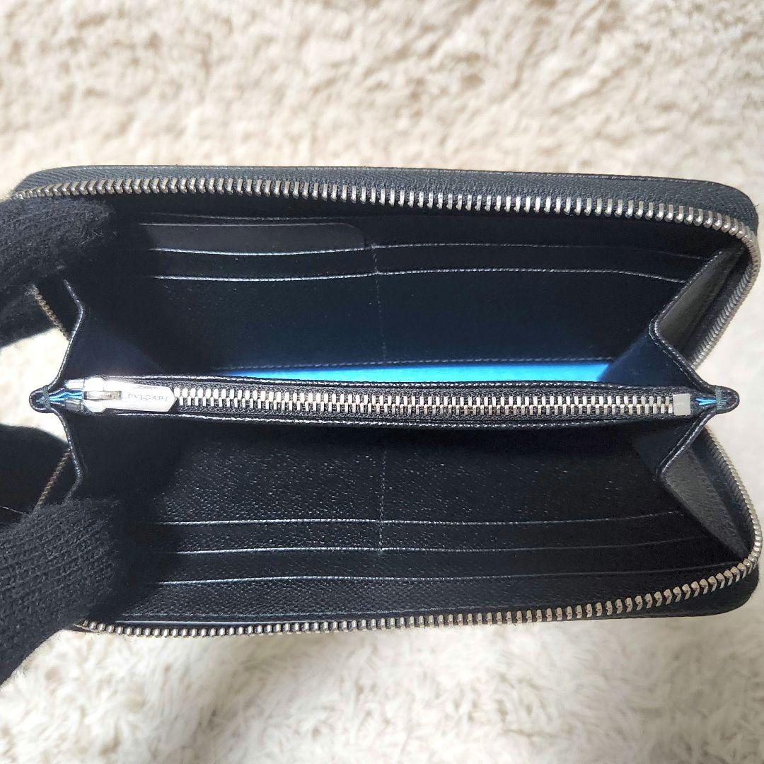 極美品 RFID搭載 BVLGARI サークルロゴ ラウンドファスナー 財布 極美品 RFID搭載 BVLGARI サークルロゴ ラウンドファスナー 財布