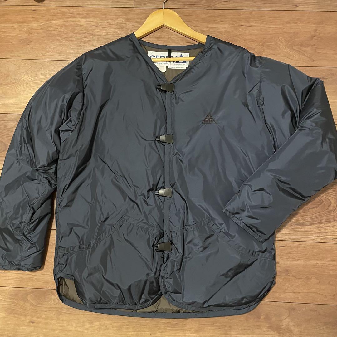 入手困難 GERRY × BEAMS ネイビー ノーカラー インナー ダウン