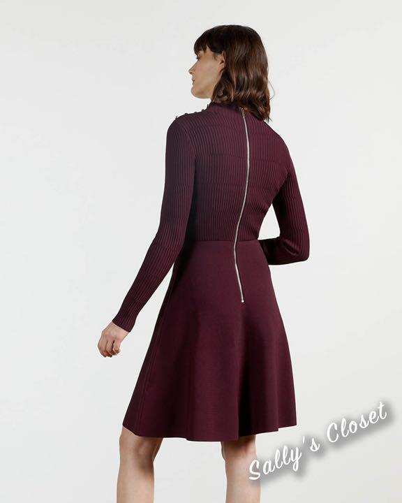 ☘️21秋冬新作 ♡ Ted Baker 赤ニットワンピース 新品♡ 246 公式ストア Ted ♡ ☘️21秋冬新作 Baker 新品♡ 246 赤ニットワンピース ひざ丈ワンピース