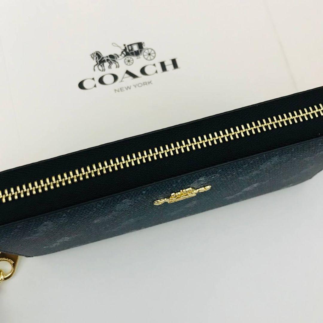 新着ファッション - 【人気品】COACH 長財布 ブルー