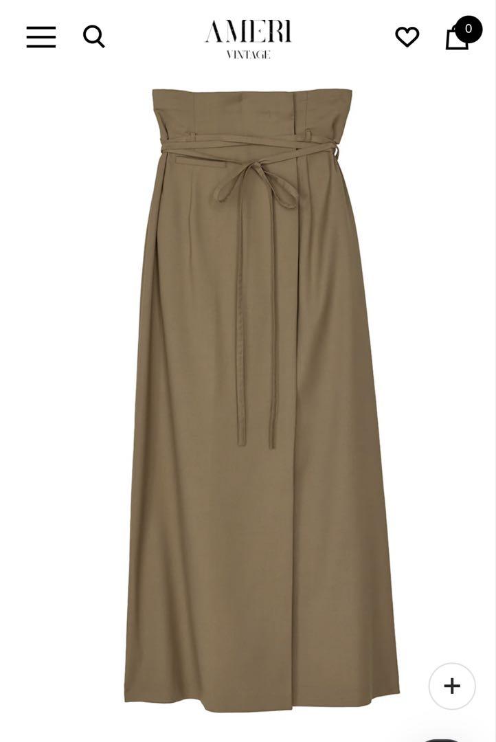 スカート AMERI MEDI WRAP LIKE WIDE WAIST SKIRT