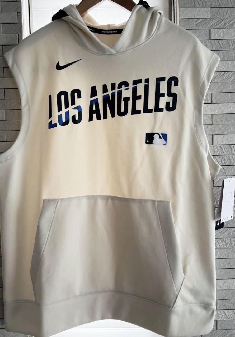 サイズS レア ドジャース 選手支給品 ノースリーブパーカー MLB正規品 サイズM レア ドジャース 選手支給品 ノースリーブパーカー MLB