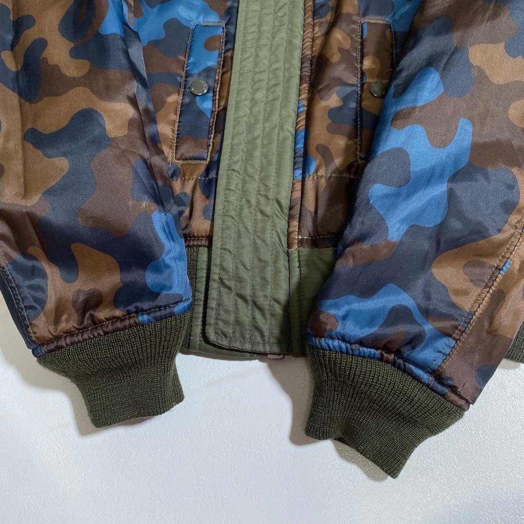 AVIREX リバーシブル MA-1 フライトジャケット 迷彩×カーキ S位