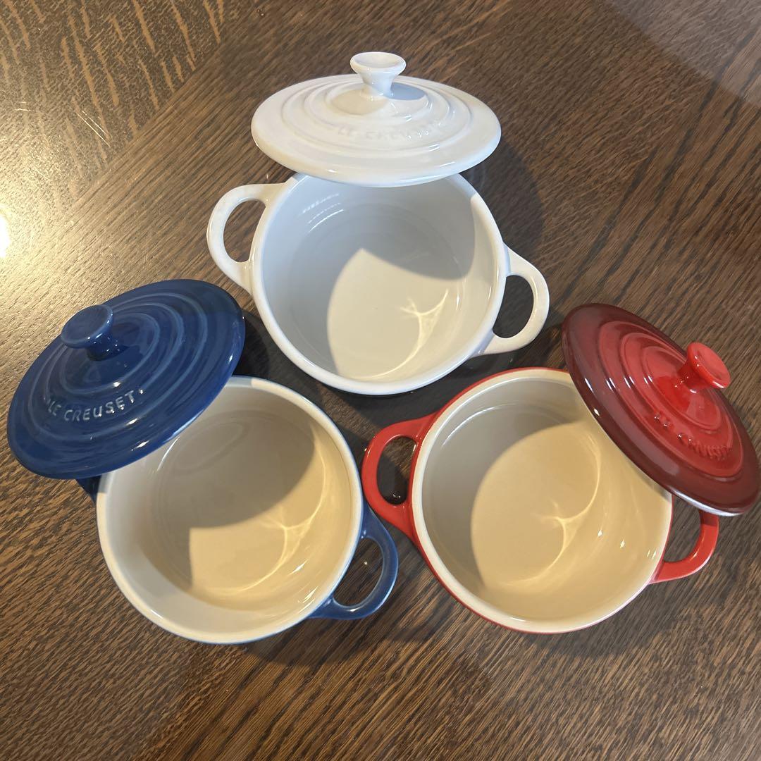 LE CREUSET ル・クルーゼ ミニココット 3個セット dショッピング |ルクルーゼ （ル・クルーゼ） ミニココット 3個