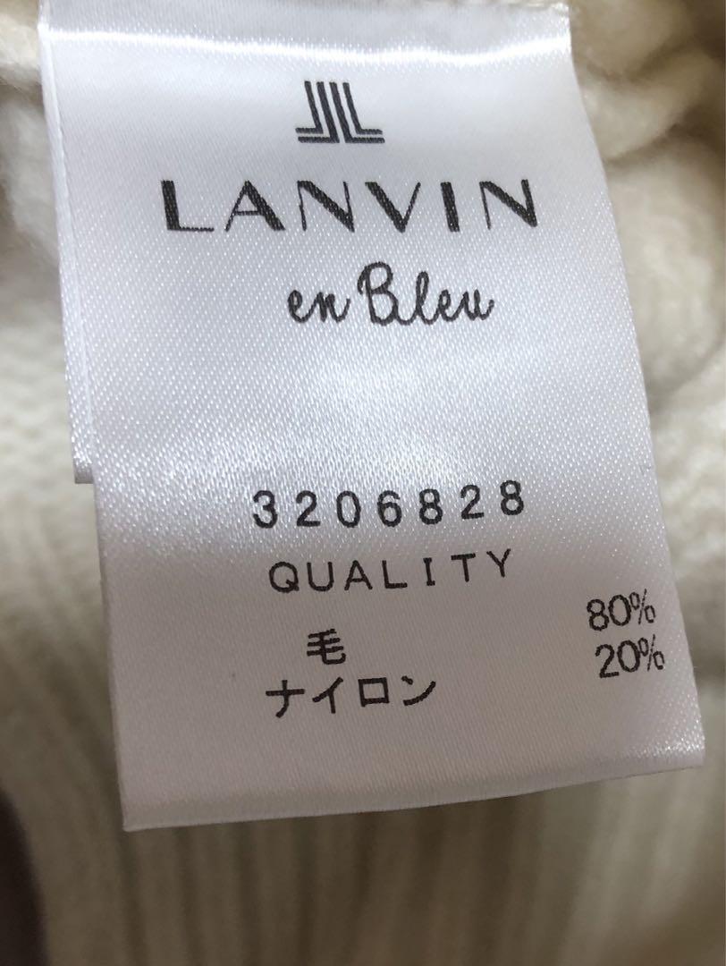 新品未使用　ランバンオンブルー　22AW エアヤーン　ダブルカフス　ニット　38 新品未使用 ランバンオンブルー 22AW エアヤーン ダブルカフス