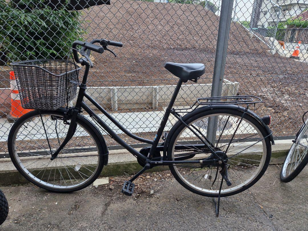 シティサイクルブラック バスケット付き名古屋 bike Nagoya
