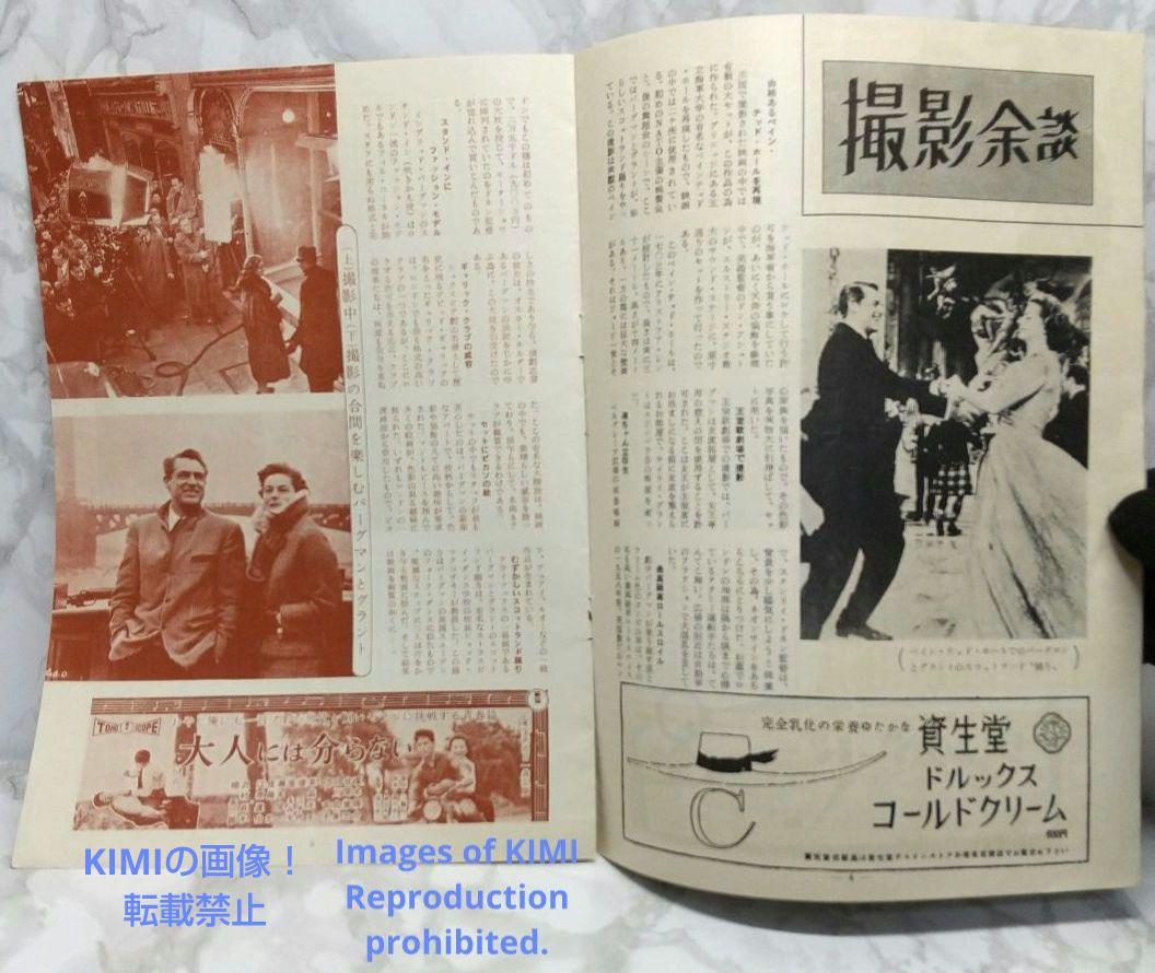 大学 割引 レア 映画パンフレット 昭和33年 1958年 Indiscreet 無分別 その他