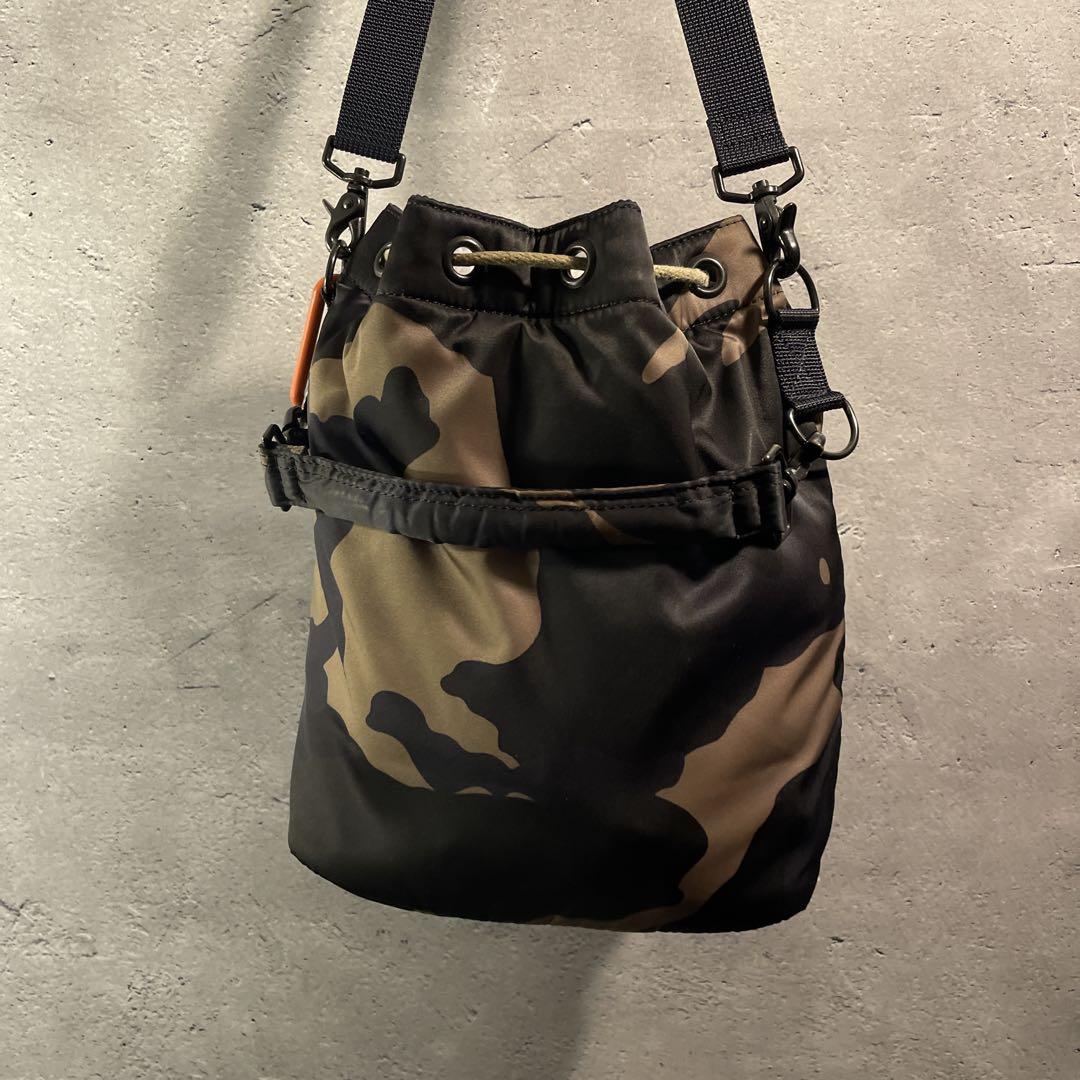 PORTER 巾着ショルダー 迷彩 カモ ドローストリングバッグ