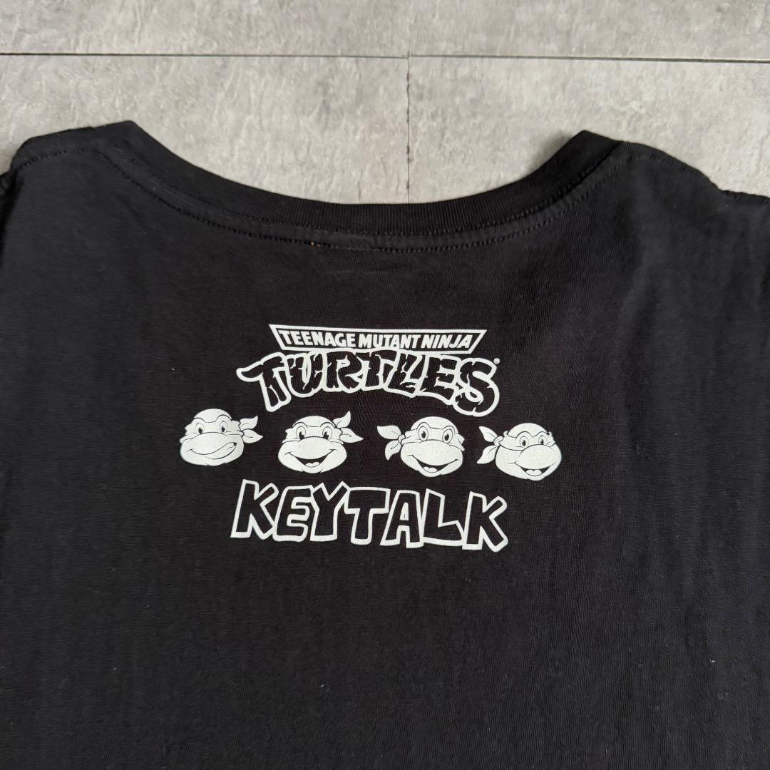 nickelodeenタートルズプリントTシャツ半袖黒y2kキャラクターT