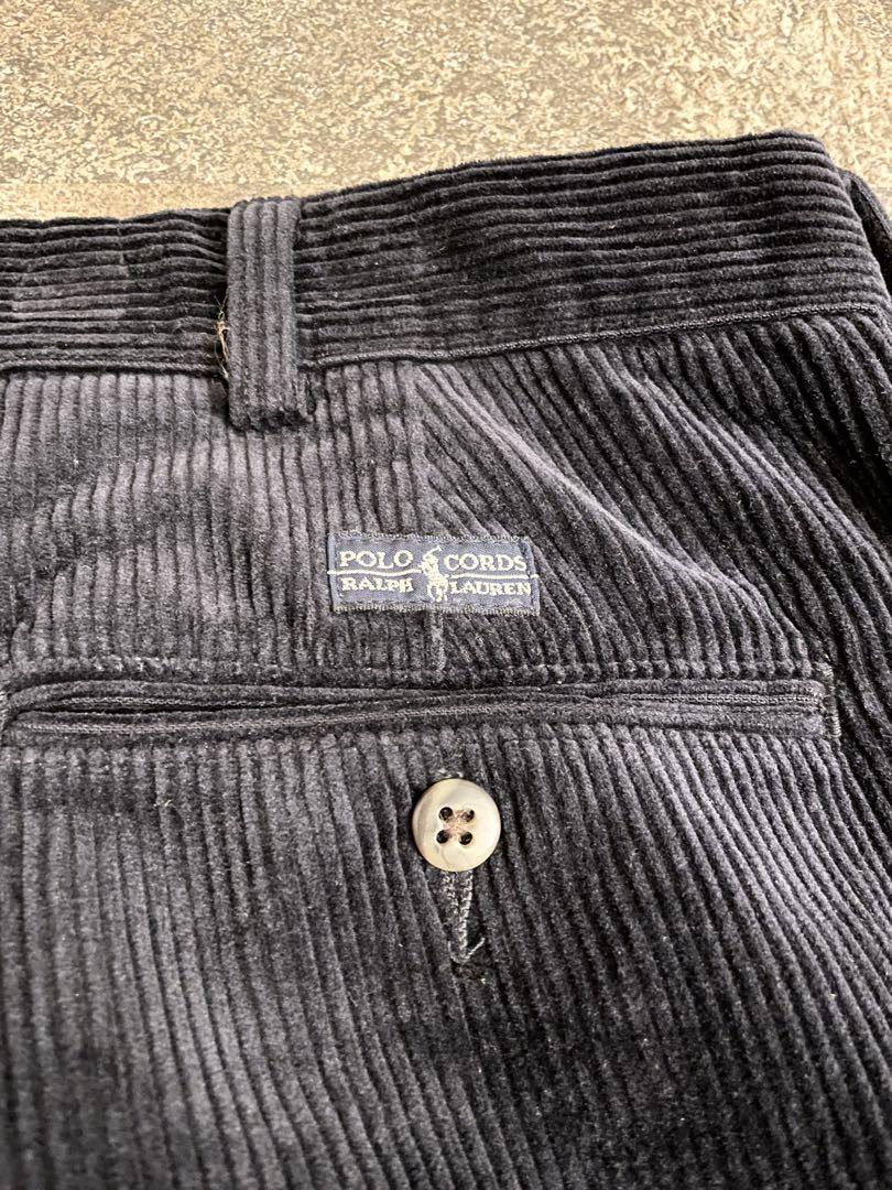 90s Polo Ralph Lauren 太畝コーデュロイ 2タック パンツ