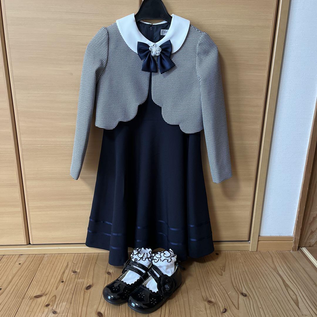sakura キッズフォーマル ボレロ ワンピースセット チェック 130