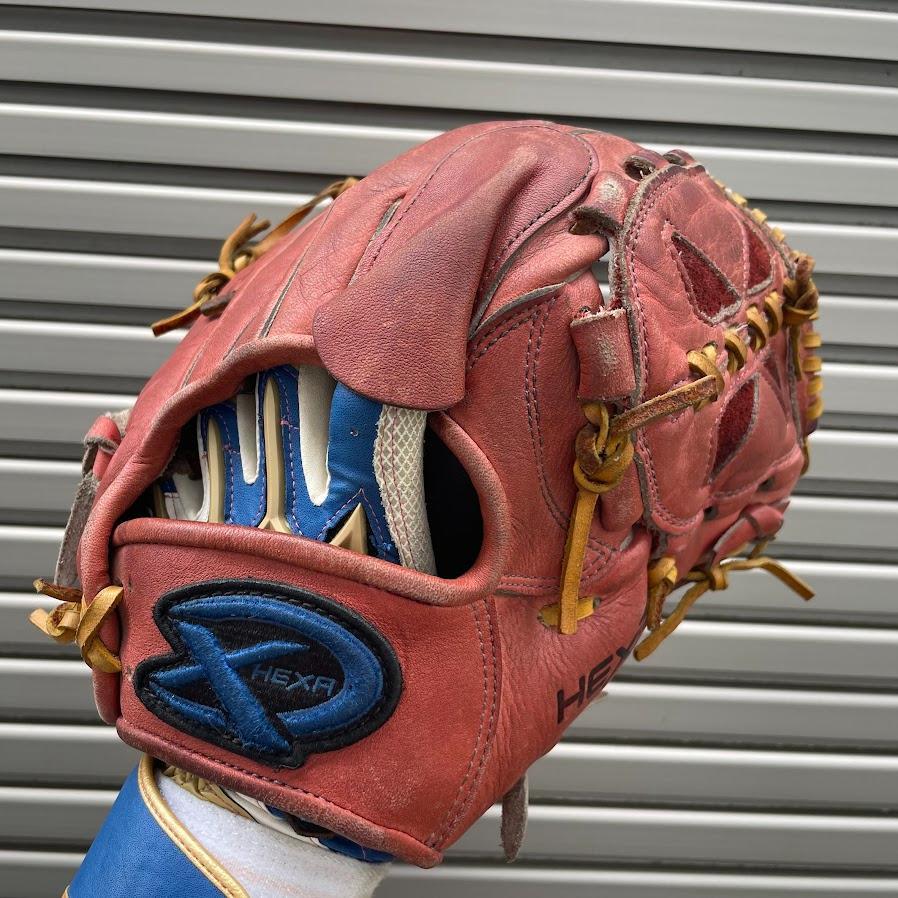 軟式　野球　一般　大人用　ピッチャー　グローブ　ヘキサ　右投げ　即戦力　天然皮革