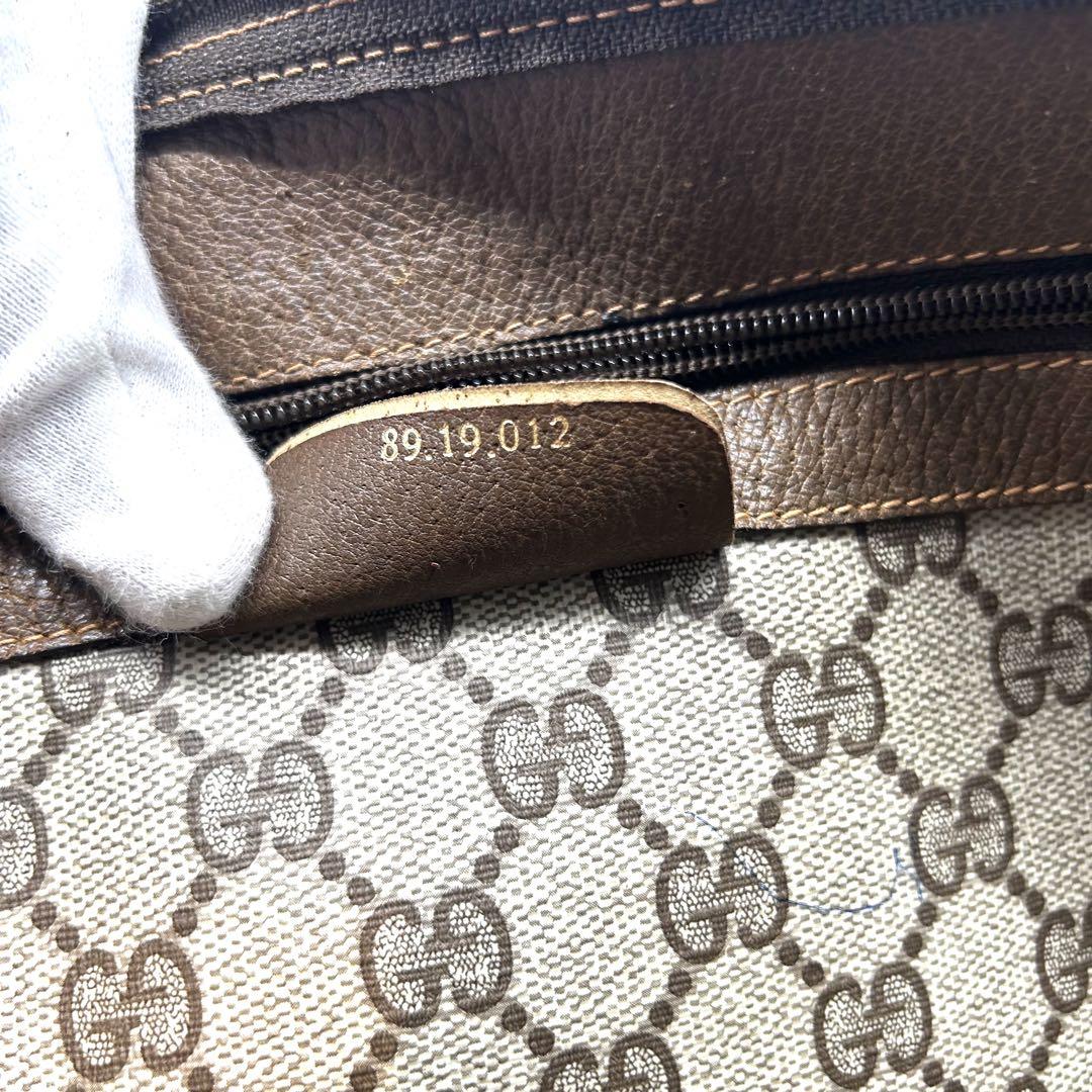 良品✨グッチ ボストンバッグ gg 旅行用 シェリーライン pvc 画像13