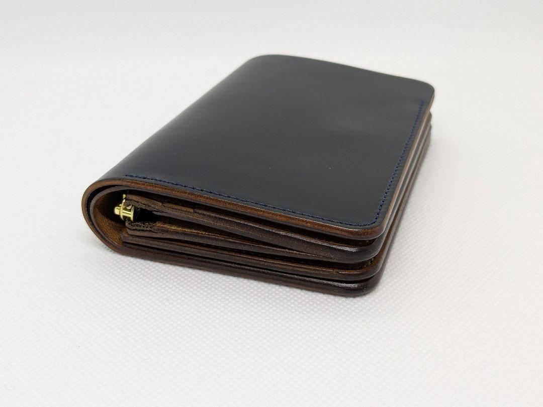小物 forme Short wallet Cordovan Navy