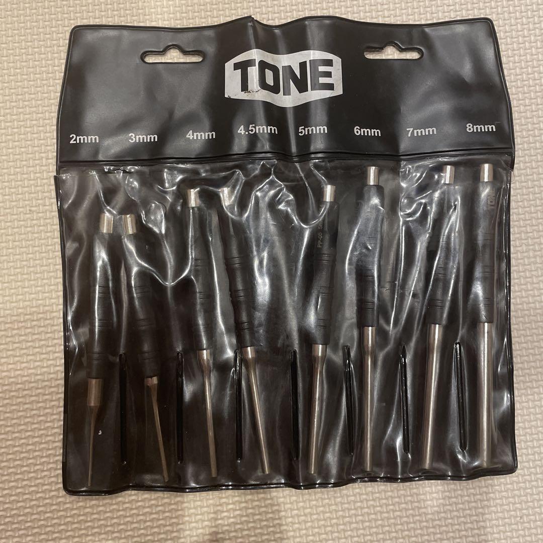 TONE トネ ピンポンチ8本セット PP800　ビニールパック　ハンマー