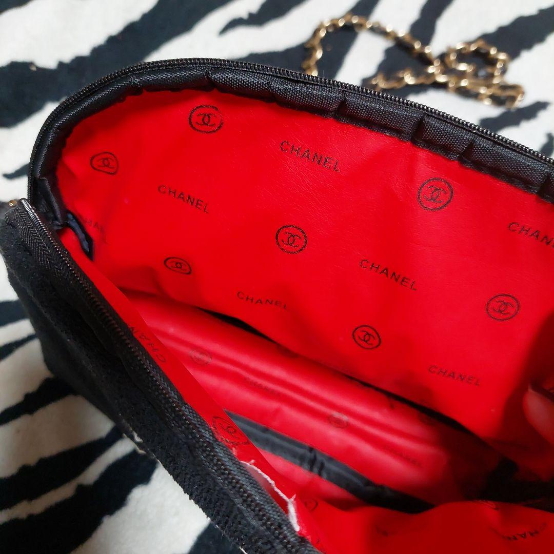 CHANEL 黒 スエード クラッチバッグ