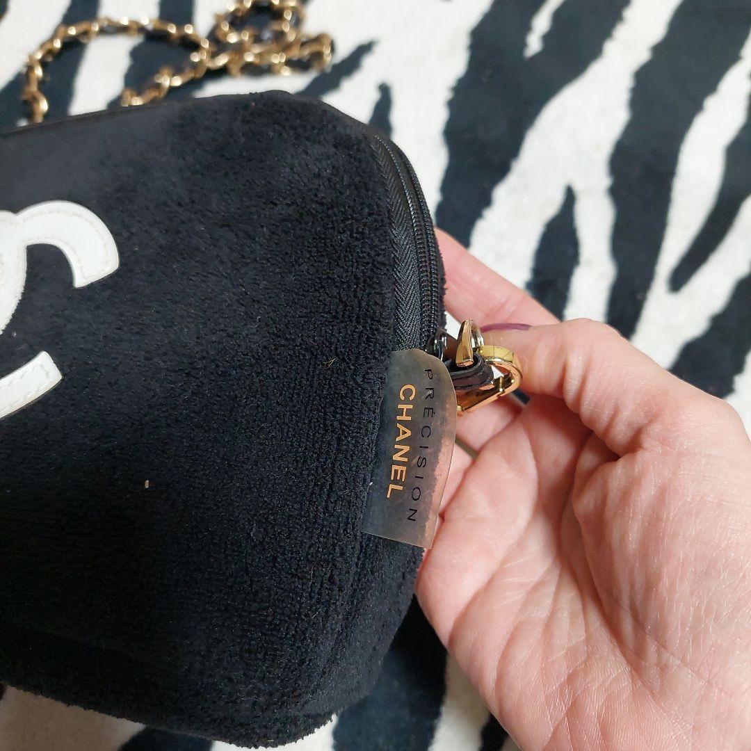 CHANEL 黒 スエード クラッチバッグ