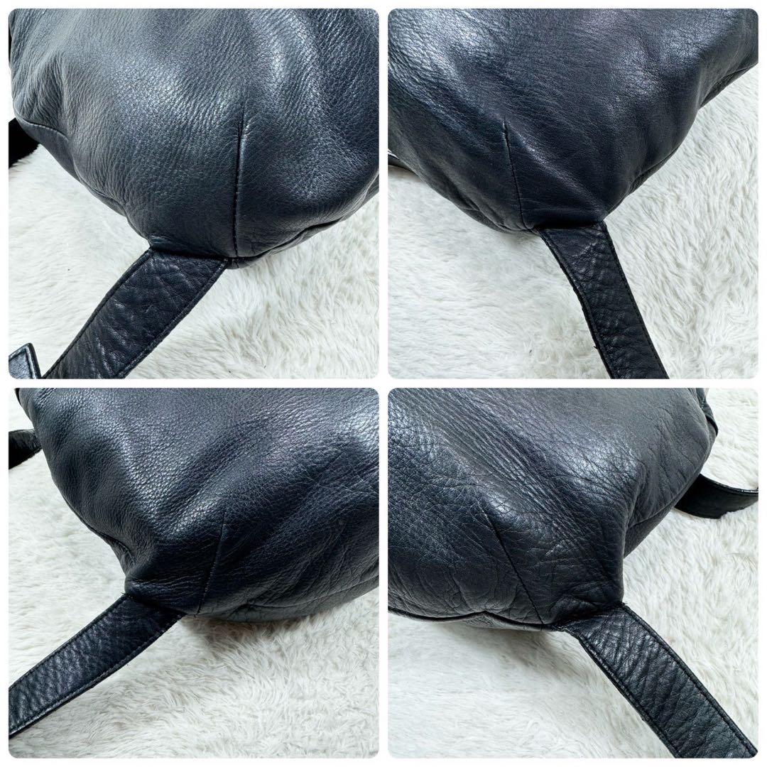 kawa kawa リュック バックパック がま口 レザー ブラック×レッド バッグ
