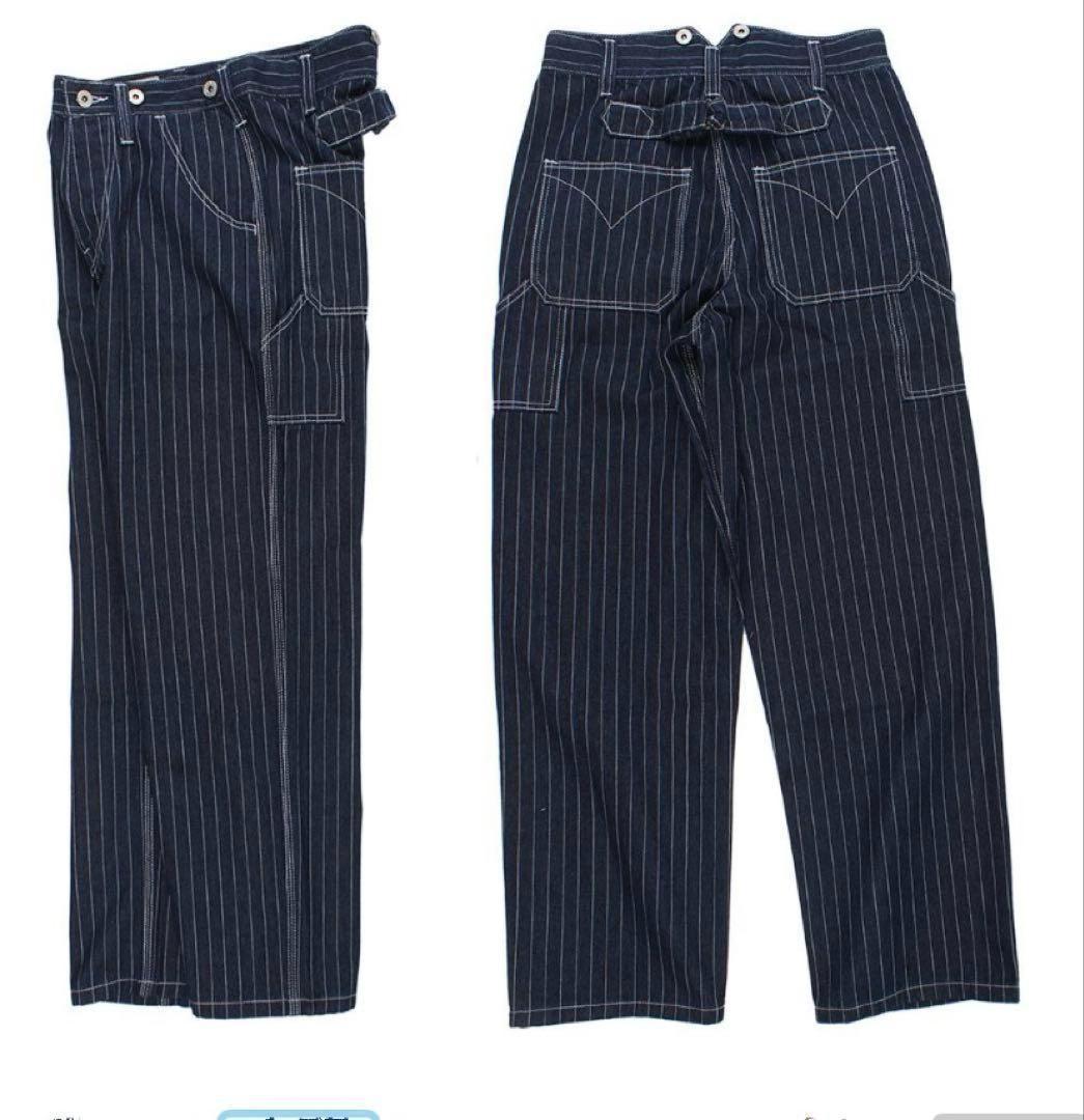 S サイズ　ウォバッシュ　パンツ　デニム アメカジ　ストライプ　ヒッコリー S サイズ ウォバッシュ パンツ デニム アメカジ ストライプ