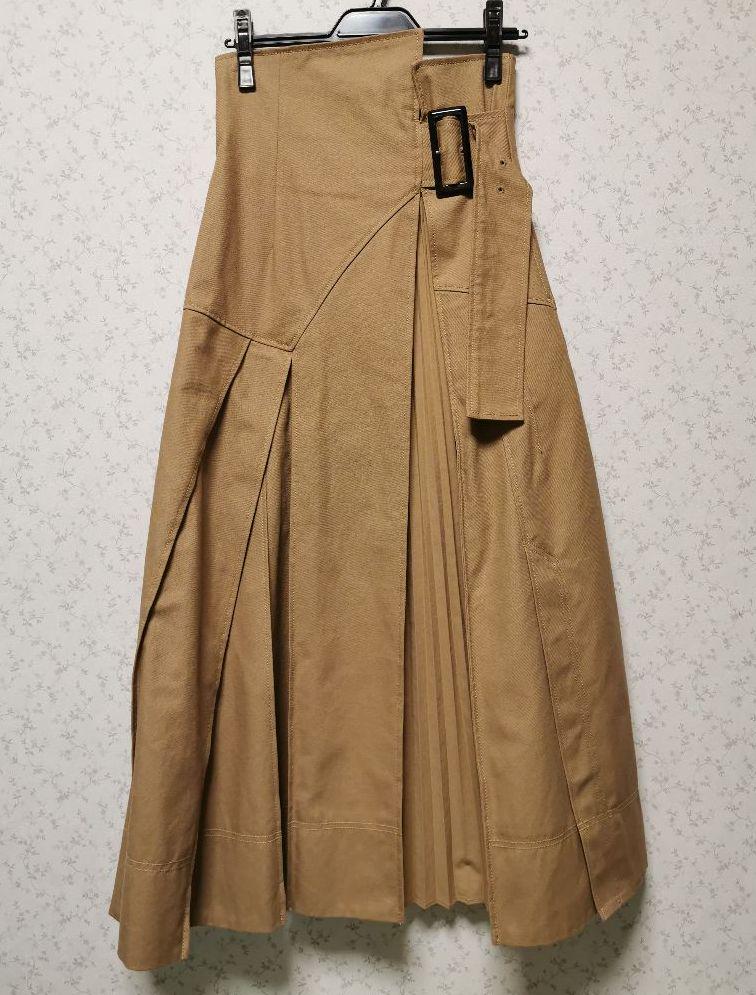 定番人気お得 Casa fline プリーツコットンスカート ベージュ フレア ロング 9tKMV-m73661147086 定番日本製