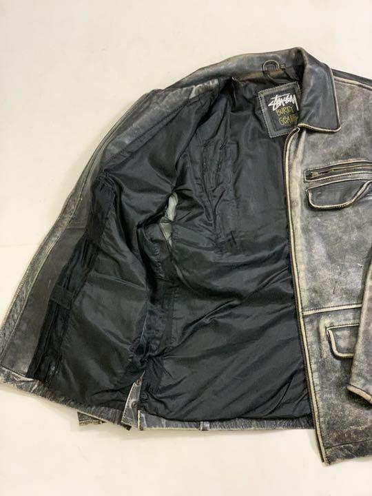 OLD 90s WOLD TRIBE u4EUY-m73661431394 STUSSY レザージャケット 2022新品