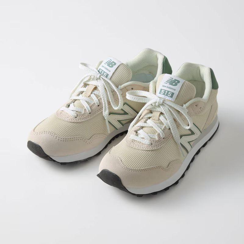 New Balance 515 ベージュ/グリーン スニーカー 23cm