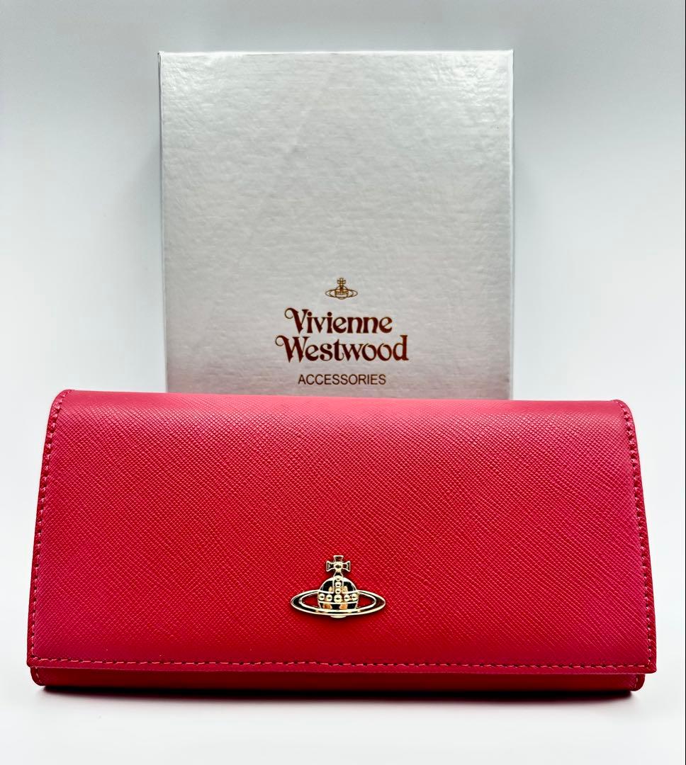 【新品☆訳あり】Vivienne Westwood 長財布 ピーチ ピンク