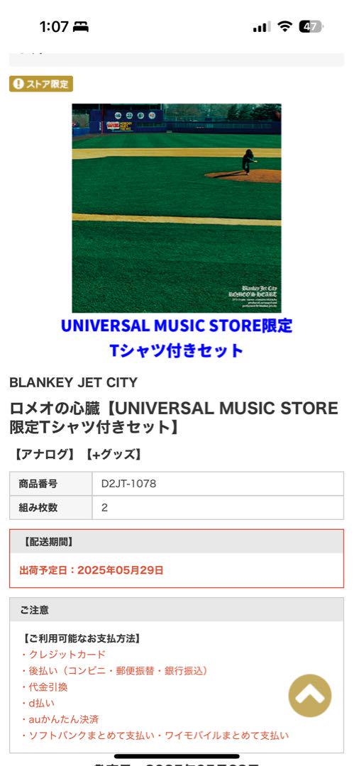 blankey jet city ロメオの心臓 Tシャツ付きセット