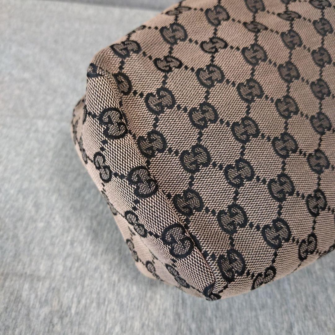GUCCI バンドバッグ ウッドハンドル GG柄キャンバス GUCCI グッチハンドバッグ ウッドハンドル GG柄キャンパス