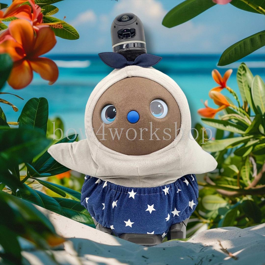 ラボット LOVOT ラボットの服ハンドメイド　星柄迷彩サロペットパンツ ラボット LOVOT ラボットの服ハンドメイド 星柄迷彩サロペット