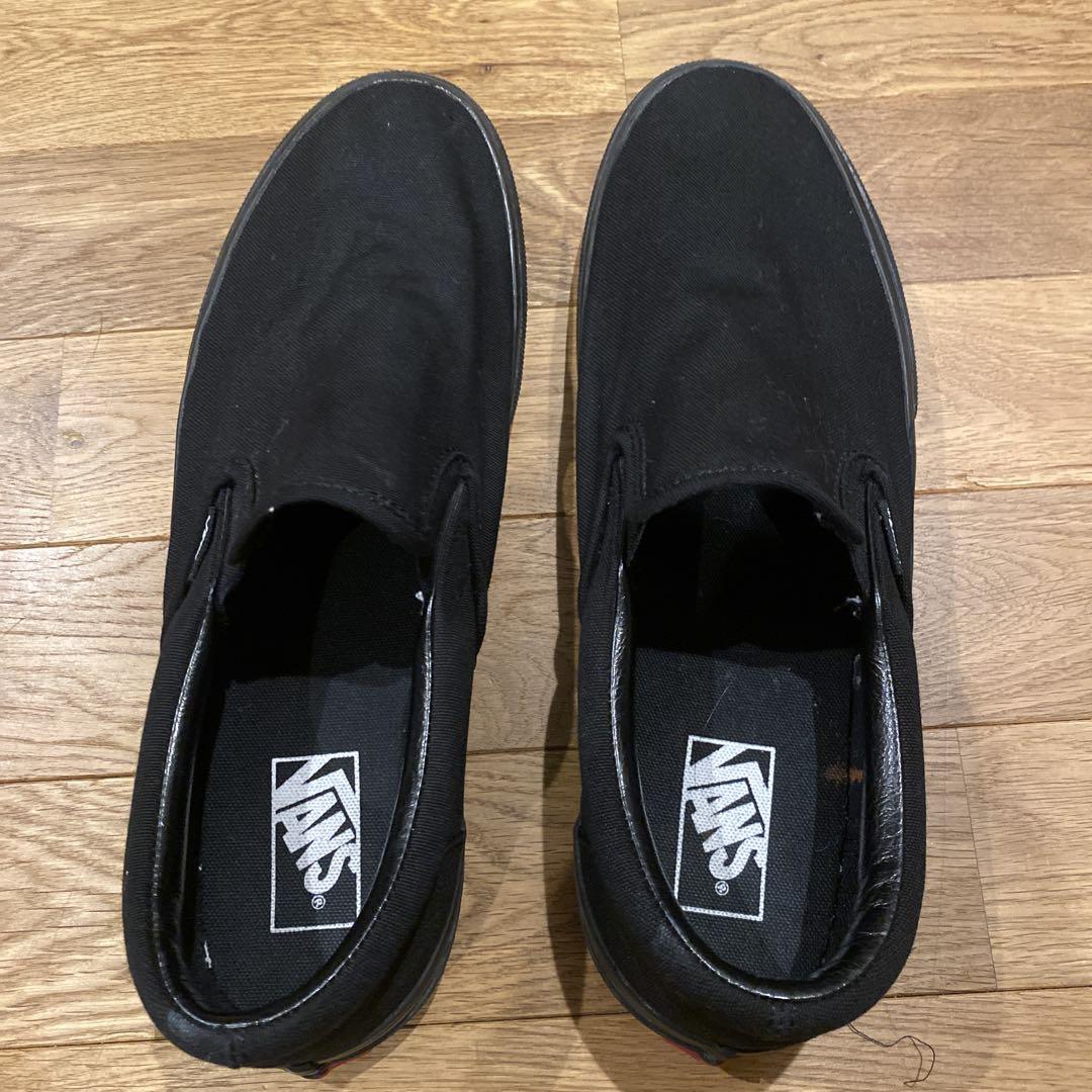 VANS バンズ　スリッポン　オールブラック　29cm
