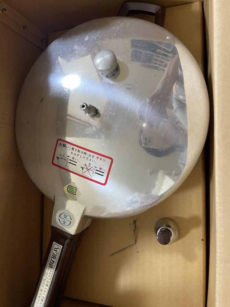 未使用 ステンレス圧力鍋 蒸し器付き
