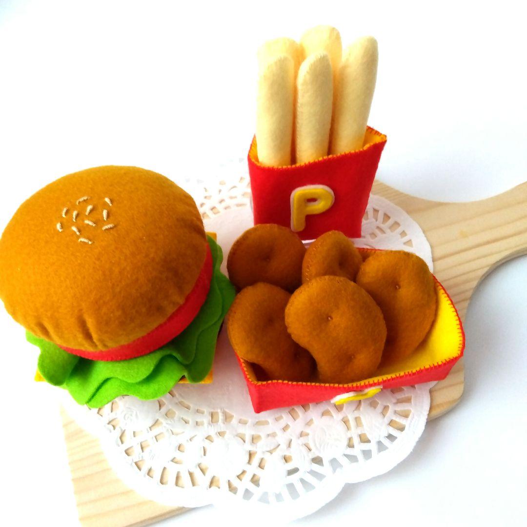 おつま　フェルトおままごと　ままごと　たこ焼き　食パン　ハンバーガー他