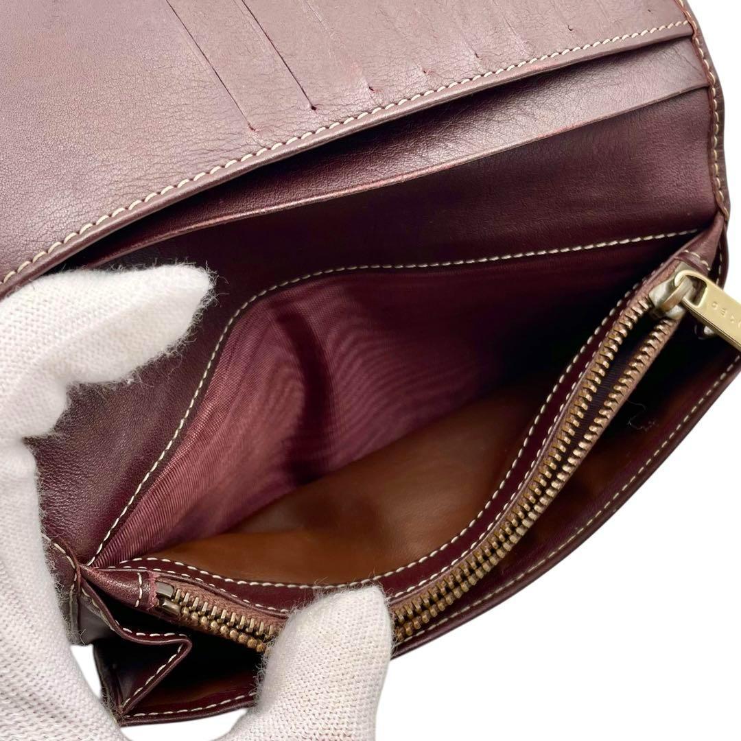 良品 希少 CELINE マカダム キャンバス レディース 長財布 6717