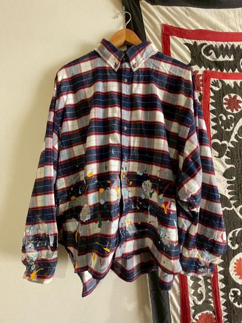 WILLY CHAVARRIA/ペンキチェックシャツ