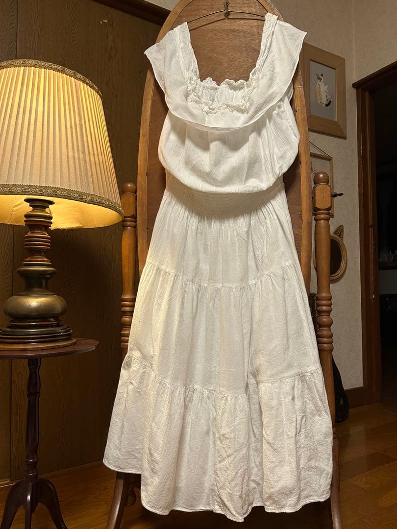 70s 80s vintag イギリス フランス アンティーク フリルワンピ 70s 80s vintag イギリス フランス アンティーク フリルワンピ