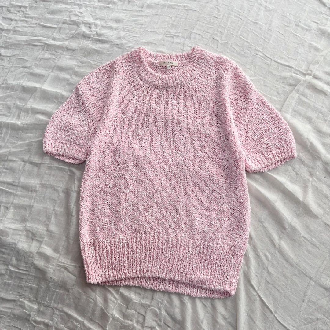 【美品】 BLAMINK(ブラミンク) ミックスニット プルオーバー セーター
