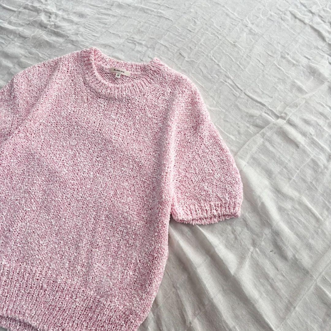 【美品】 BLAMINK(ブラミンク) ミックスニット プルオーバー セーター