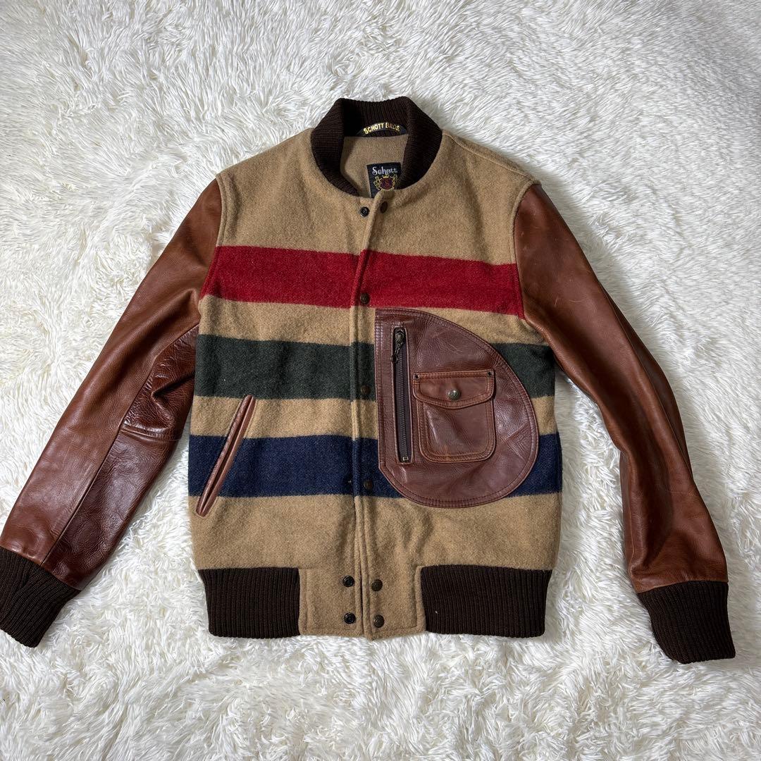 希少✨schott✖︎wool rich ショット❌ウールリッチ別注　スタジャン