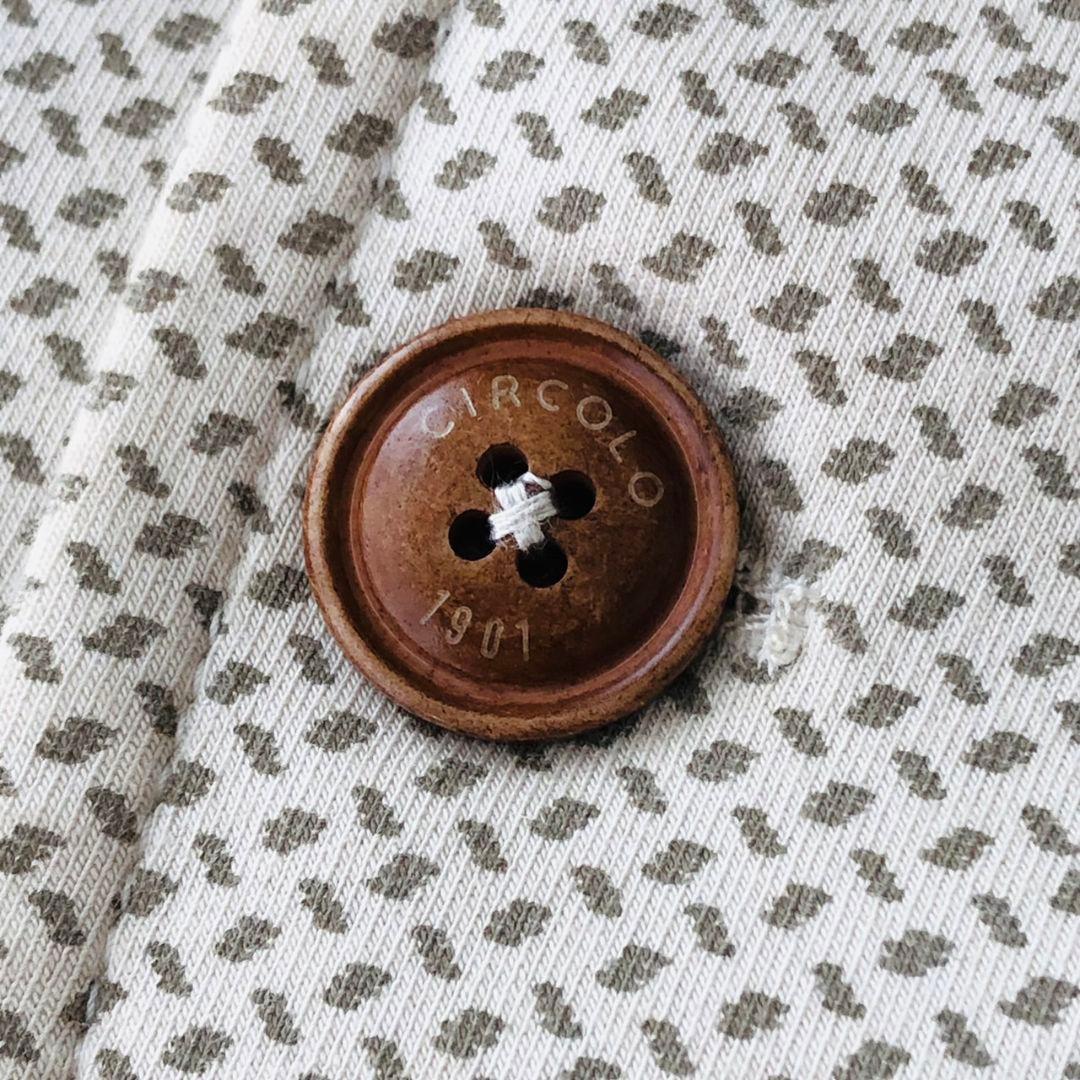 チルコロ テーラードジャケット ストレッチ ロゴボタン ベージュ 総柄 M