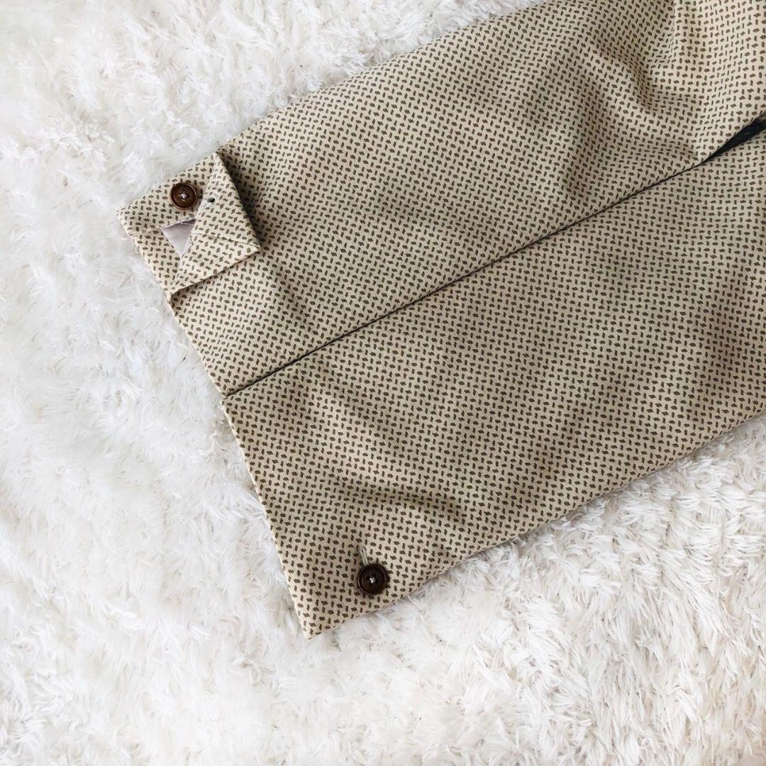 チルコロ テーラードジャケット ストレッチ ロゴボタン ベージュ 総柄 M