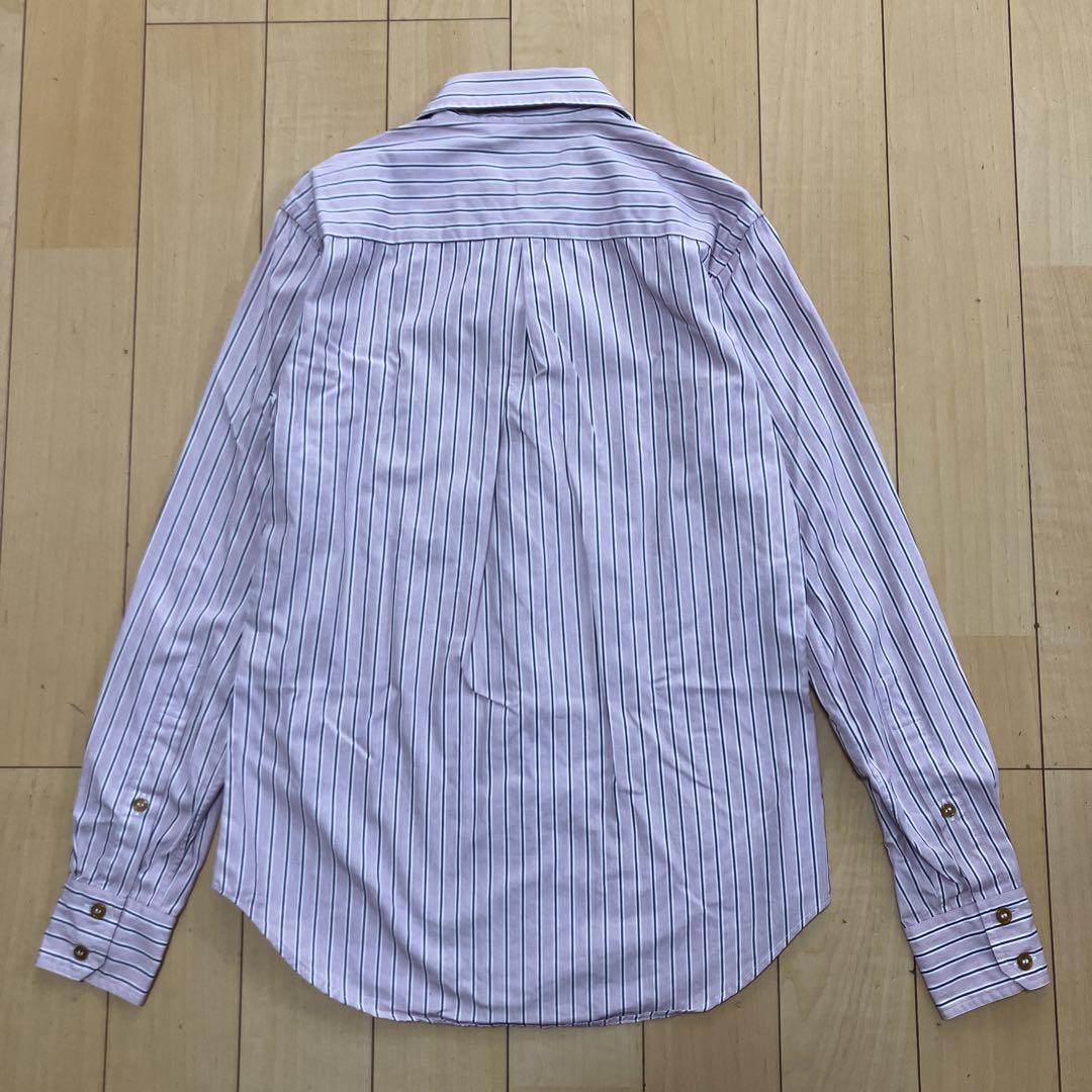 Vivienne Westwood MAN 長袖シャツ　ストライプ　ピンク　44