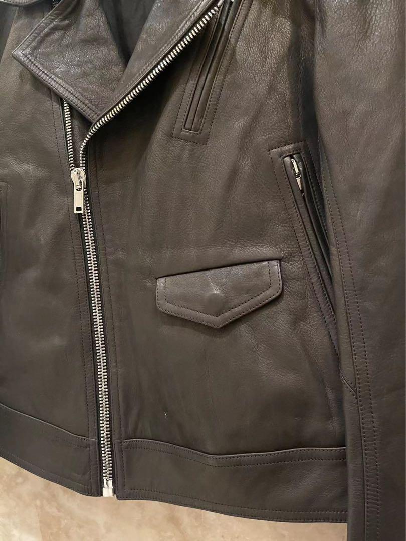 リックオウエンス  18AW  ストゥージーズクロップッドレザージャケット